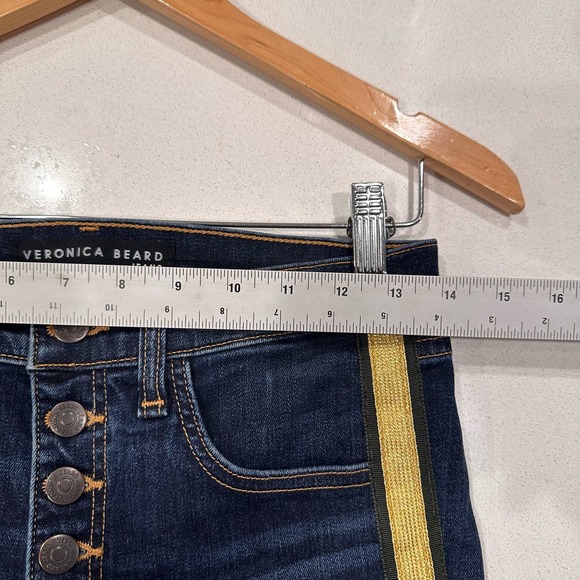 VERONICA BEARD Blue Stripe Carolyn Baby Boot Jeans sz 26 - Picture 5 of 13